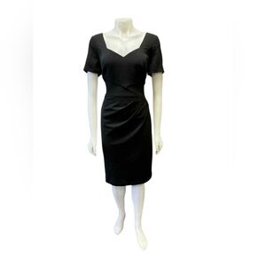 Adrianna Papell Dress Black Formal Size 12 Midi S/S